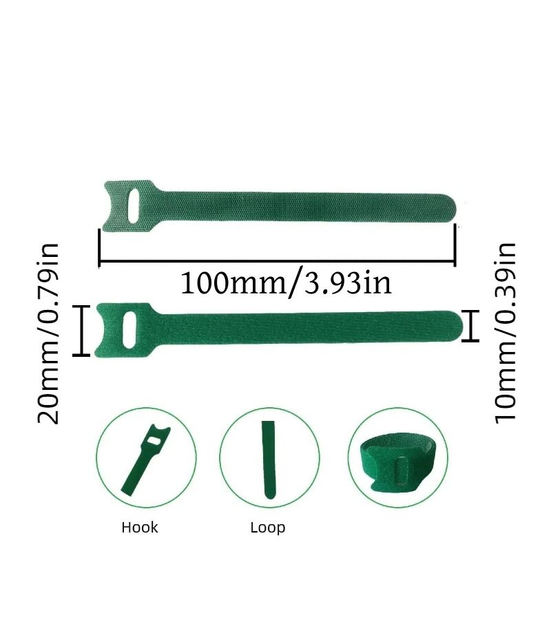 7 Pcs Green Reusable Adjustable Anti Slip Nylon Plant Fixing Ties Support Straps For Garden Climbing Vines Cable Management And Wreath Decoration - Image 2