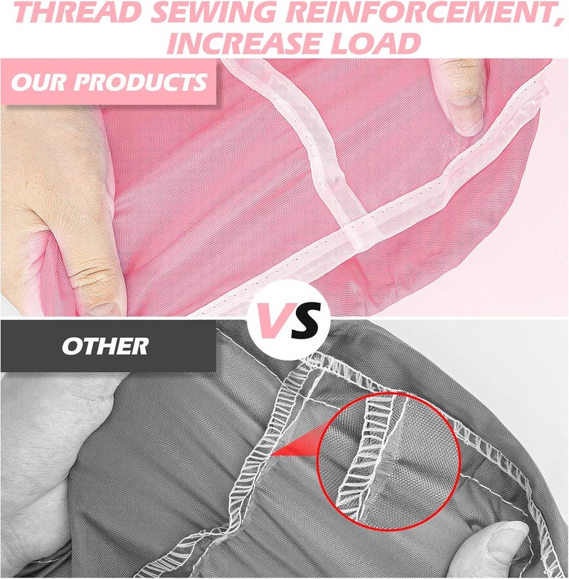 Laundry Bag,2 Pack Travel Laundry Bags for Dirty Clothes,Large Laundry Bags for Camping & Traveling,Dirty Clothes Travel Bag,24" x 36" (Cyan + Pink) - Image 3