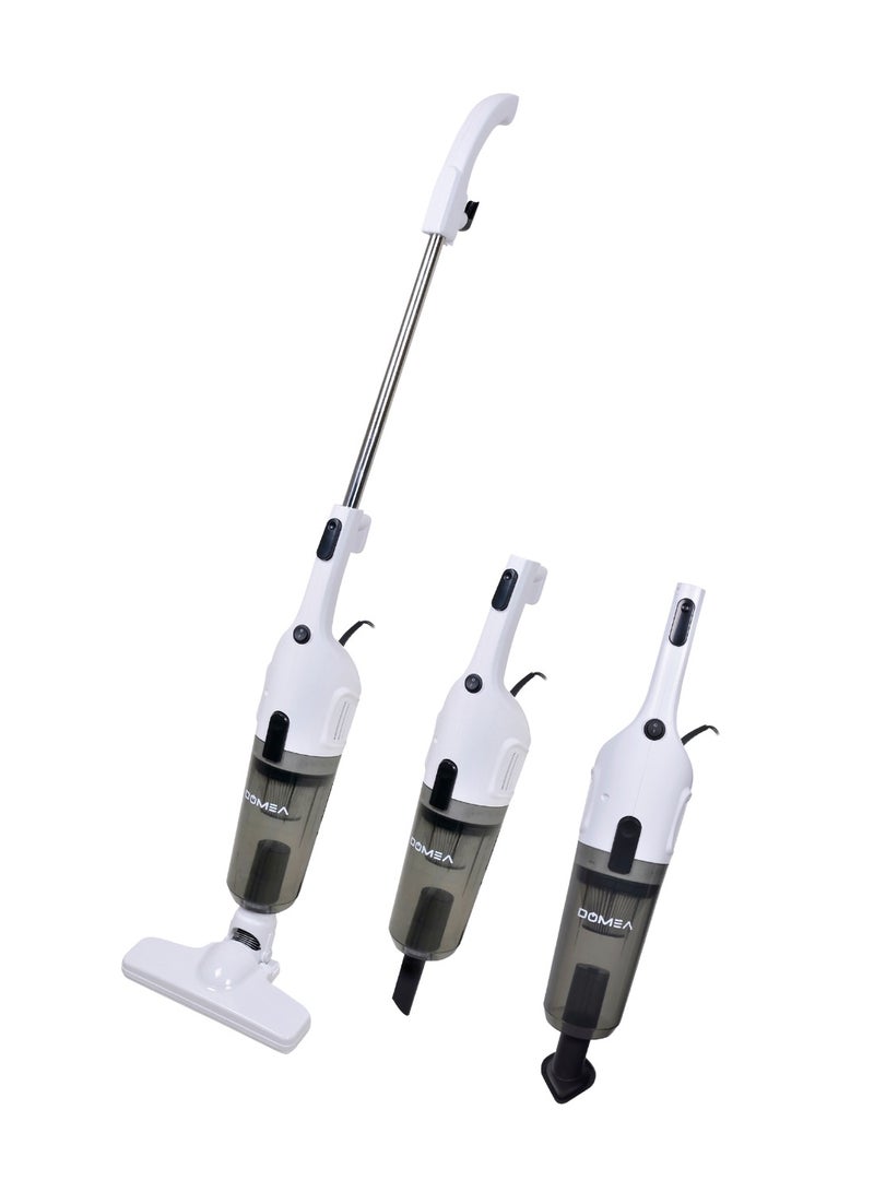 DOMEA Handheld Vacuum, 600W, 3-in-1 Stick Cleaner, 16000Pa Suction, HEPA Filter, 1.2L Dust Capacity, 5m Cord, Lightweight, Ideal for Home, Car, Floors, Sofas, Carpet, Pet Hair Cleaning, White - Image 1