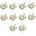 KODORIA Wedding Cake Topper Love You To The Moon and Back Cupcake Toppers Toothpicks Dessert Cake Decor for Weddings Engagement Birthday Party Golden - Image 2
