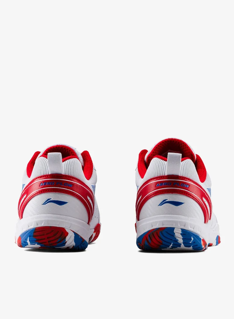 Li-Ning White/Red/Blue Lining Aero Flow Badminton Shoes Unisex-adult Non Marking Lightweight & Durable  | Best Price UAE