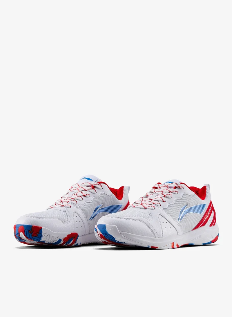 Li-Ning White/Red/Blue Lining Aero Flow Badminton Shoes Unisex-adult Non Marking Lightweight & Durable  | Best Price UAE