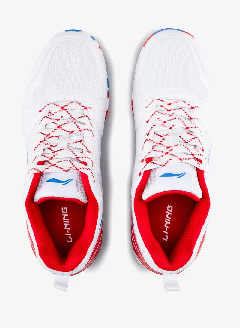 Li-Ning White/Red/Blue Lining Aero Flow Badminton Shoes Unisex-adult Non Marking Lightweight & Durable  | Best Price UAE