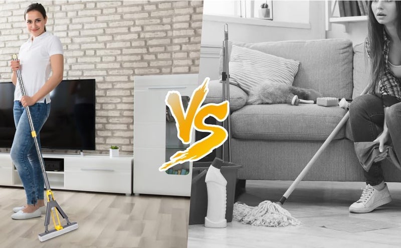 Calyrex Butterfly mop Magic mop Stainless Steel Telescopic Handle Absorbent Sponge mop Home Butterfly Head Floor Cleaner Cleaning Squeeze mop - Image 5