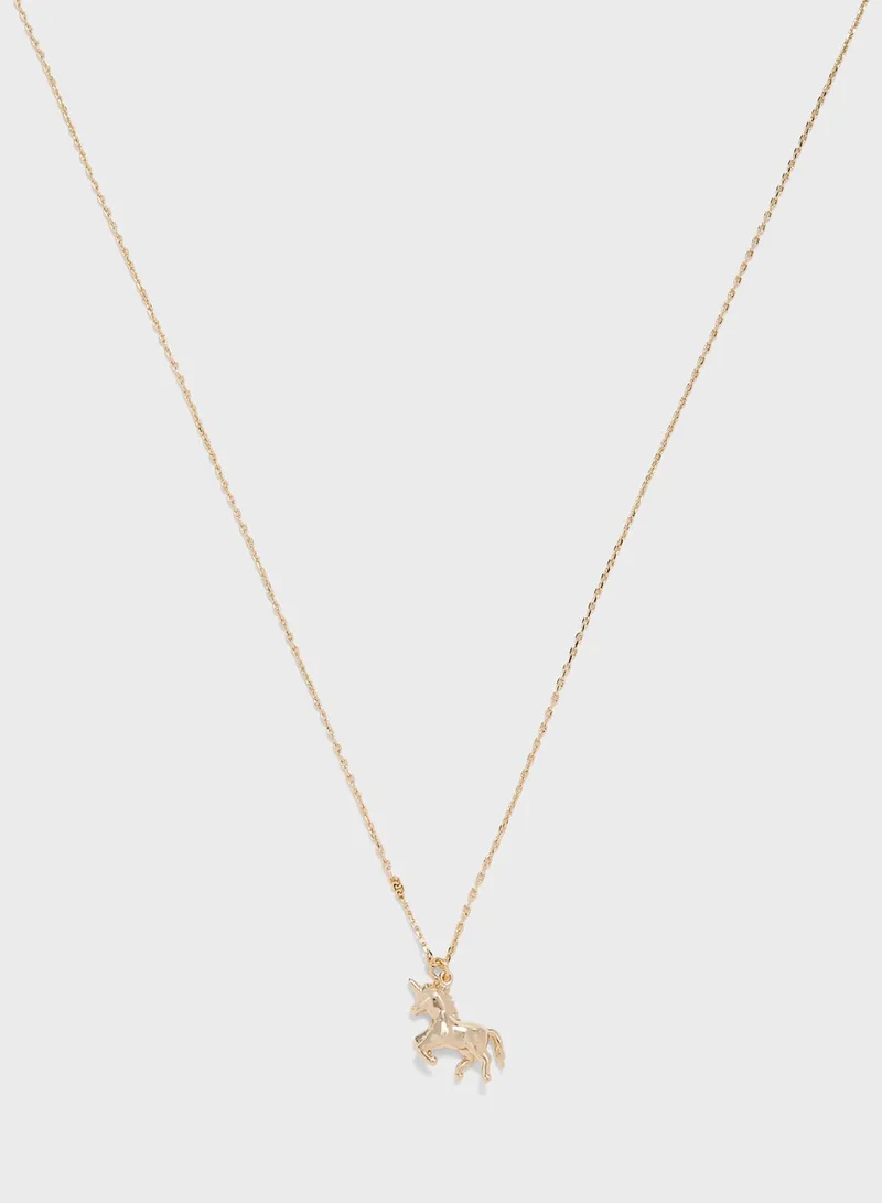 Orelia Lucky Unicorn Ditsy Necklace