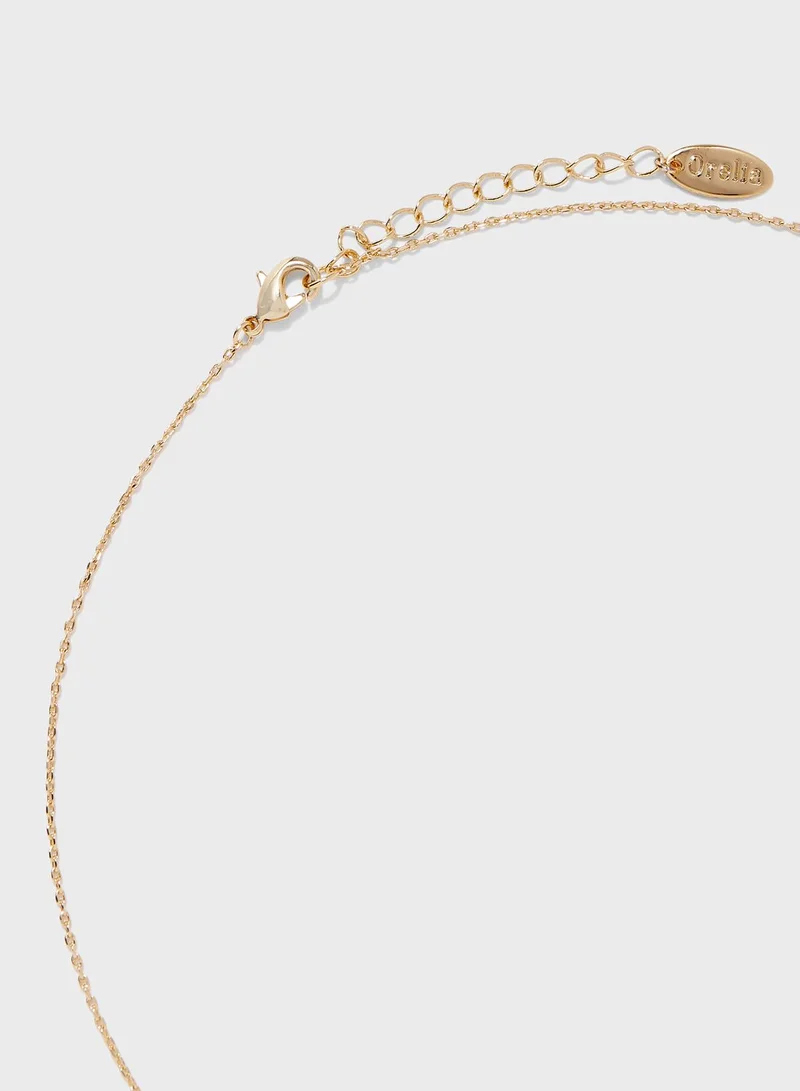 Orelia Lucky Unicorn Ditsy Necklace