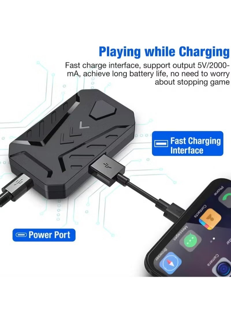 X8 5-in-1 Mobile Gaming Combo Pack – Wireless Keyboard & Mouse Adapter with Recoil Control - Image 4