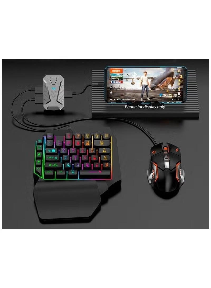 X8 5-in-1 Mobile Gaming Combo Pack – Wireless Keyboard & Mouse Adapter with Recoil Control - Image 1