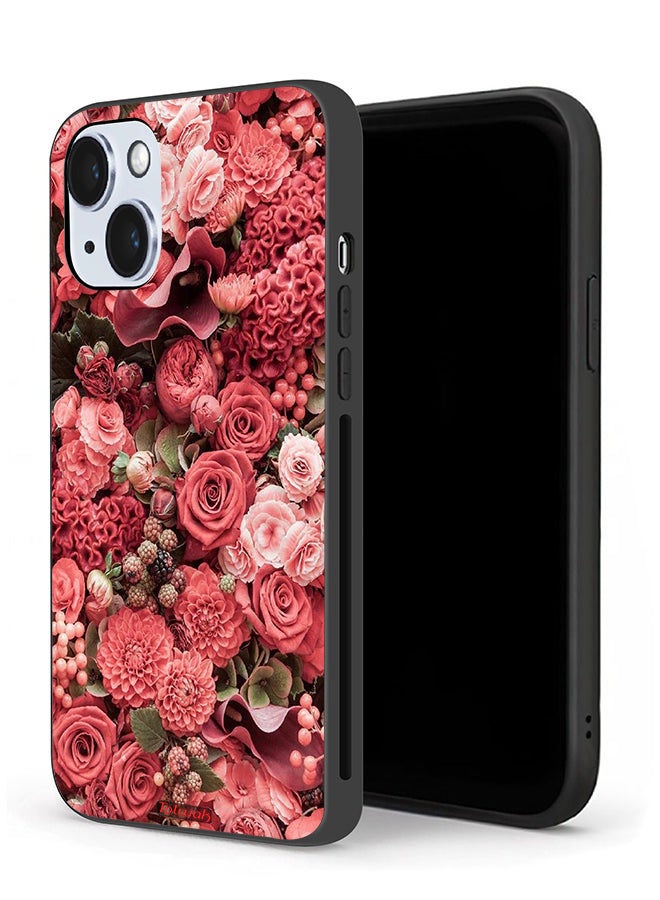 Tolwak حافظة حماية آبل آيفون 14 بلس ورود الخوخ - Image 1