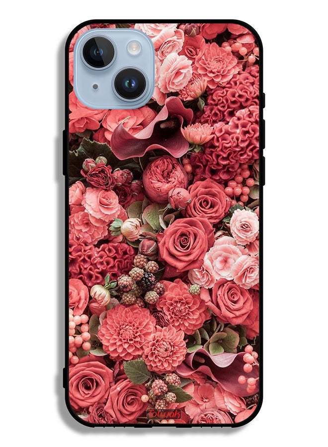 Tolwak حافظة حماية آبل آيفون 14 بلس ورود الخوخ - Image 2