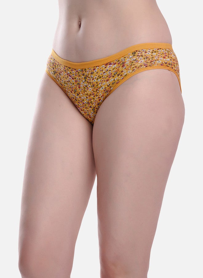 FIMS Women Floral Printed Anti-Microbial Hipster Briefs - Image 3