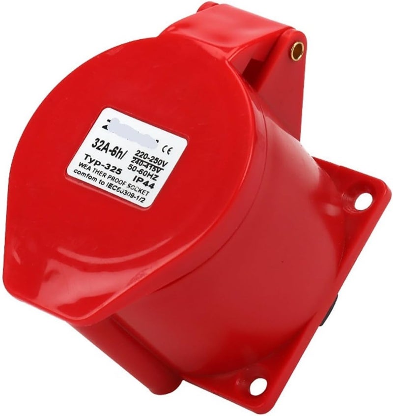 16/32A Aviation Socket IP44 Waterproof three/4/5 core Three-Phase Four-Wire Industrial Concealed Socket(3255 core 32A Solid) - Image 1