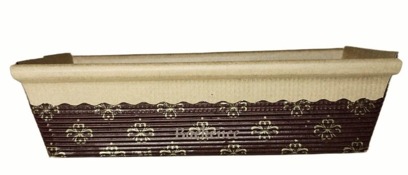 Baekence Baekence Bake and Serve Cake Moulds Paper Rectangular Baking Tray 200 Grams Brown Pack of 25 pcs - Image 4