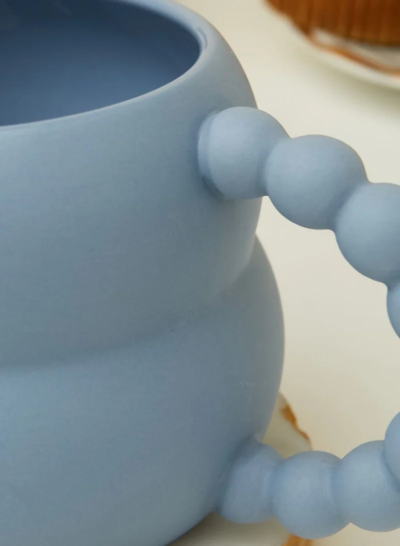 AURORA Blue Bubble Handle Mug