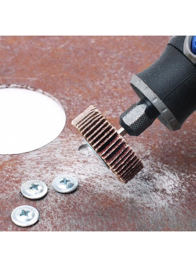 AUTOTOOLHOME 10 Pack Abrasive Flap Wheel Sander 80 Grit 1/8 inch Shank for Drill Grinding Polishing Sanding Wheels Rotary Tool - Image 2