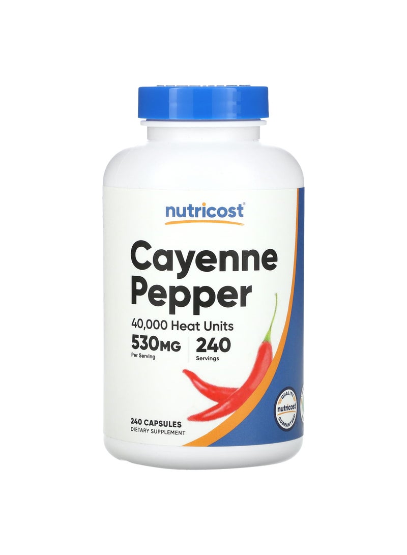 Cayenne Pepper, 40,000 Heat Units, 530 mg, 240 Capsules