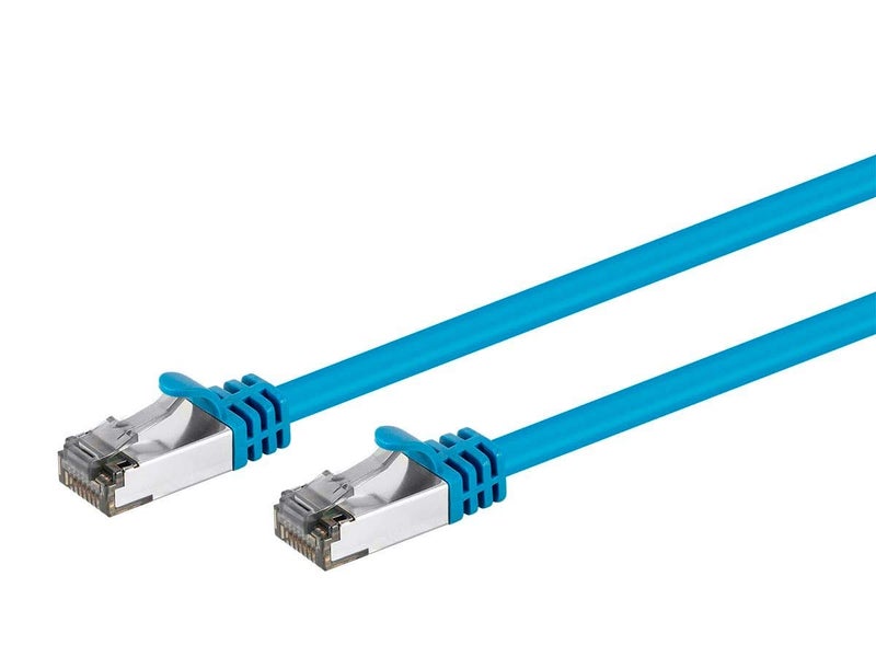 Monoprice Cat8 3ft Blue Patch Cable Double Shielded (S/FTP) 26AWG 2GHz 40G Pure Bare Copper Snagless RJ45 Entegrade Series Ethernet Cable - Image 2