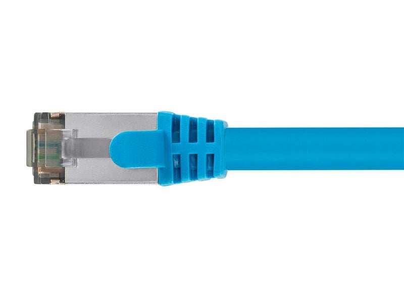 Monoprice Cat8 3ft Blue Patch Cable Double Shielded (S/FTP) 26AWG 2GHz 40G Pure Bare Copper Snagless RJ45 Entegrade Series Ethernet Cable - Image 3