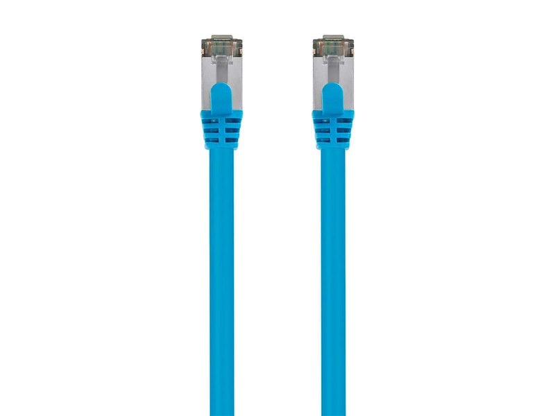 Monoprice Cat8 3ft Blue Patch Cable Double Shielded (S/FTP) 26AWG 2GHz 40G Pure Bare Copper Snagless RJ45 Entegrade Series Ethernet Cable - Image 5