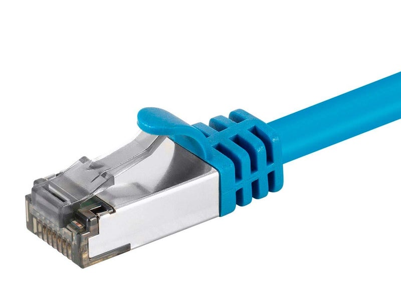 Monoprice Cat8 3ft Blue Patch Cable Double Shielded (S/FTP) 26AWG 2GHz 40G Pure Bare Copper Snagless RJ45 Entegrade Series Ethernet Cable - Image 4