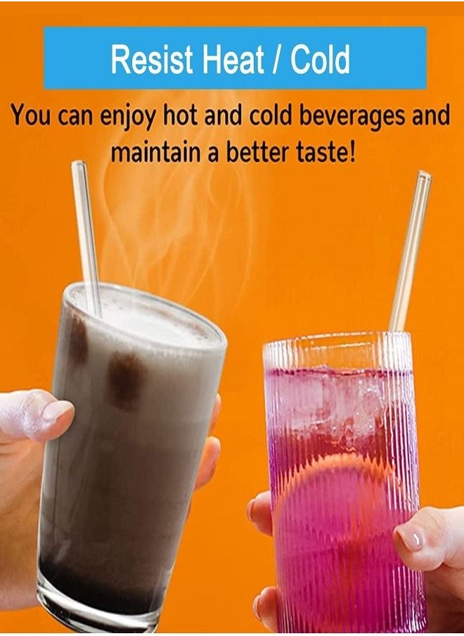 Generic - 2 Pack Clear Glass Drinking Straw for Hot Tea Juice and Hot Coffee - Image 1