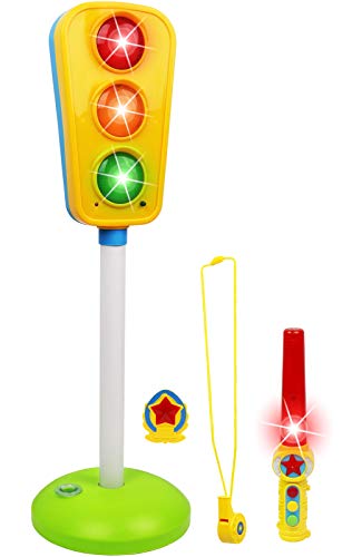 Kiddie Play Traffic Light Toy for Kids Cars and Bikes with Lights and Sounds - Image 1