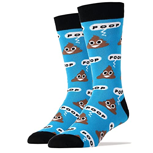 ooohyeah Oooh Yeah Socks Men's Luxury Combed Cotton Funny (POOP!), Large - Image 1