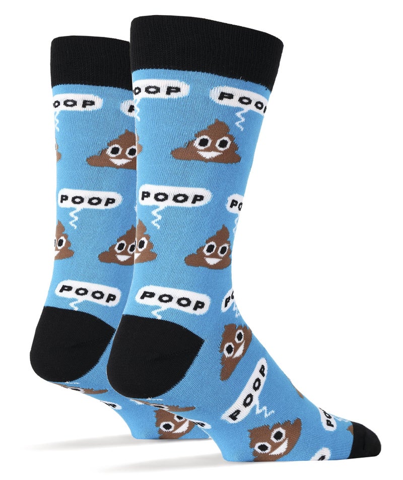 ooohyeah Oooh Yeah Socks Men's Luxury Combed Cotton Funny (POOP!), Large - Image 2