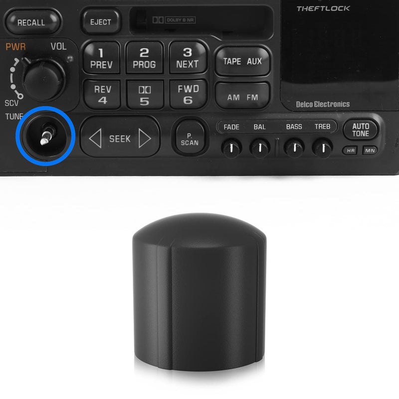 BASIKER Fit for Original Equipment Radio Stereo Control Tuner Knob GMC Chevy Chevrolet Suburban Silverado Tahoe Corvette Yukon Cadillac Escalade Sierra Replacement GM 16195409