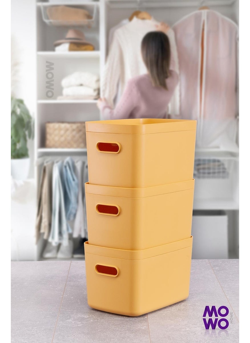 Alegra 3 Pieces 4 Lt Mustard Multi-Purpose Cabinet Organizer Box with Lid, Decorative Storage Box - pzsku/Z1573D93E1B1E4B689DE8Z/45/_/1725725202/6dd8115e-458d-48ba-a2b0-57b0f5985fe7