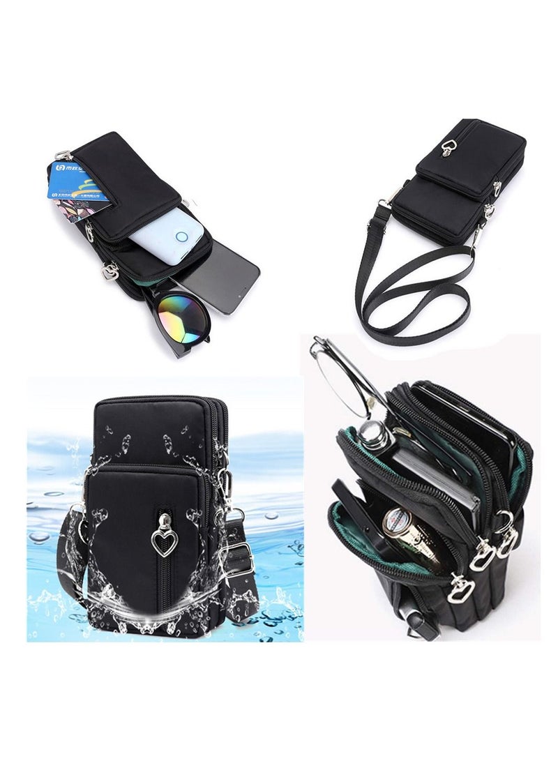 Crossbody Wallet Phone Bag for Women Nylon Small Crossbody Shoulder Bag Arm Bag - Image 5