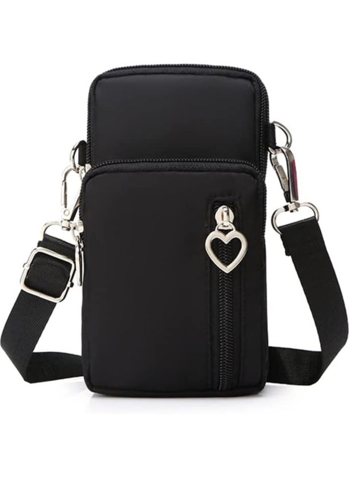 Crossbody Wallet Phone Bag for Women Nylon Small Crossbody Shoulder Bag Arm Bag - Image 1