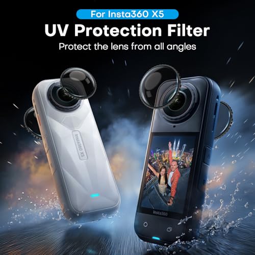 REYGEAK for Insta360 X5 Premium Lens Guards,2 PCS Official Replaceable Lens for Insta360 X5,Anti-Reflective Coating,High Light Transmission - Image 2
