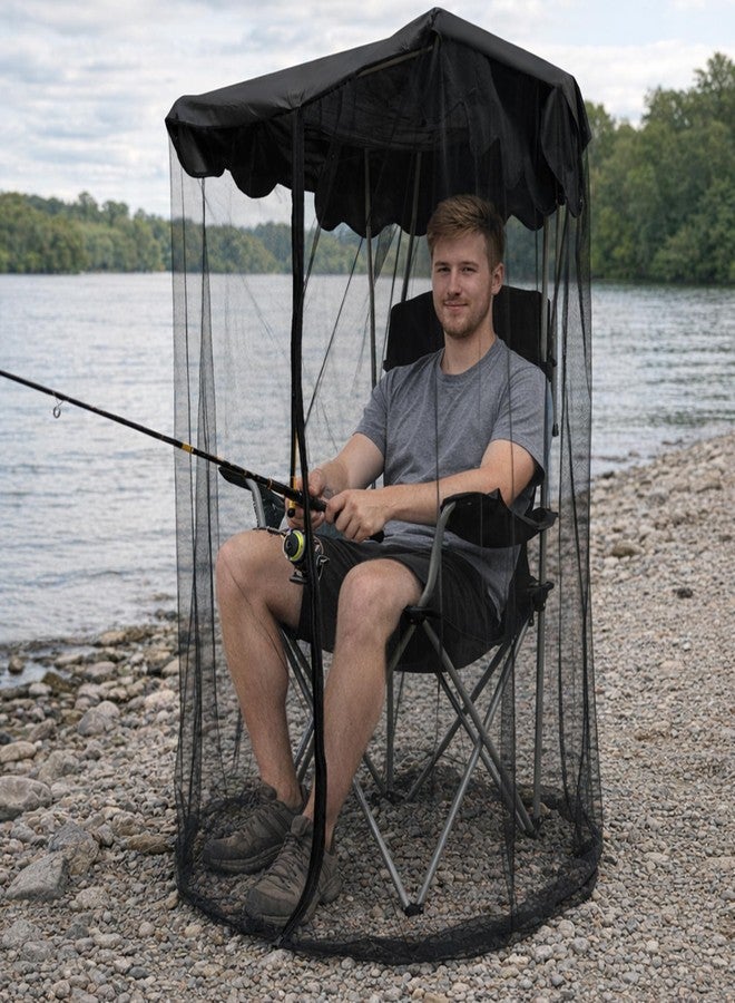 Shupakul 63" H Canopy Chair Mosquito Net, Mosquito Mesh Chair Net with Waterproof Roof and Zipper Opening, Mosquito Net Chairs Cover for Outdoor Hunting Fishing Camping, Excluding Chair or Support - Image 4