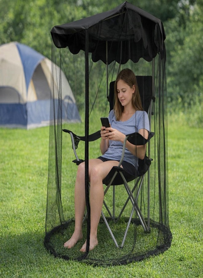 Shupakul 63" H Canopy Chair Mosquito Net, Mosquito Mesh Chair Net with Waterproof Roof and Zipper Opening, Mosquito Net Chairs Cover for Outdoor Hunting Fishing Camping, Excluding Chair or Support - Image 5