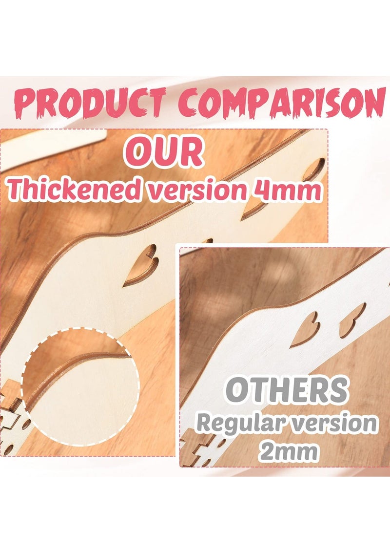 Wooden Sock Blockers for Knitting, Adjustable Sock Blocker for Knitting Crochet Stocking Display Molds Knit Sock Form Stretchers (4 Pieces) - Image 2