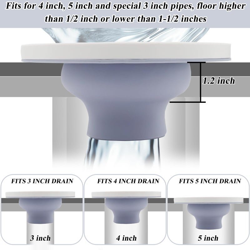 Niuohoy Toilet Flange Repair Kit Fits for 4 Inch 5 Inch or Special 3 Inch Drain Pipe, Universal Toilet Flange for Toilet Repair and Installation, Perfect Seal No More Leaks (Gray) - Image 4