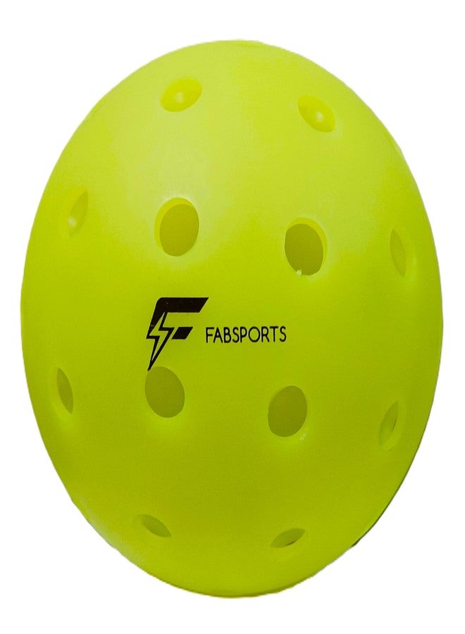 FabSports Pickleball Balls Set of 3, 40 Holes, Pro & Durable, High Bounce, American Standard for Indoor & Outdoor Play, Ideal for All Skill Levels & Tournaments - Neon Green - Image 2