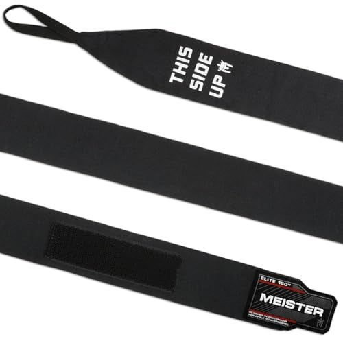 Meister MMA Elite 180" Premium Adult Hand Wraps for MMA & Boxing (Pair) - Black - Image 2