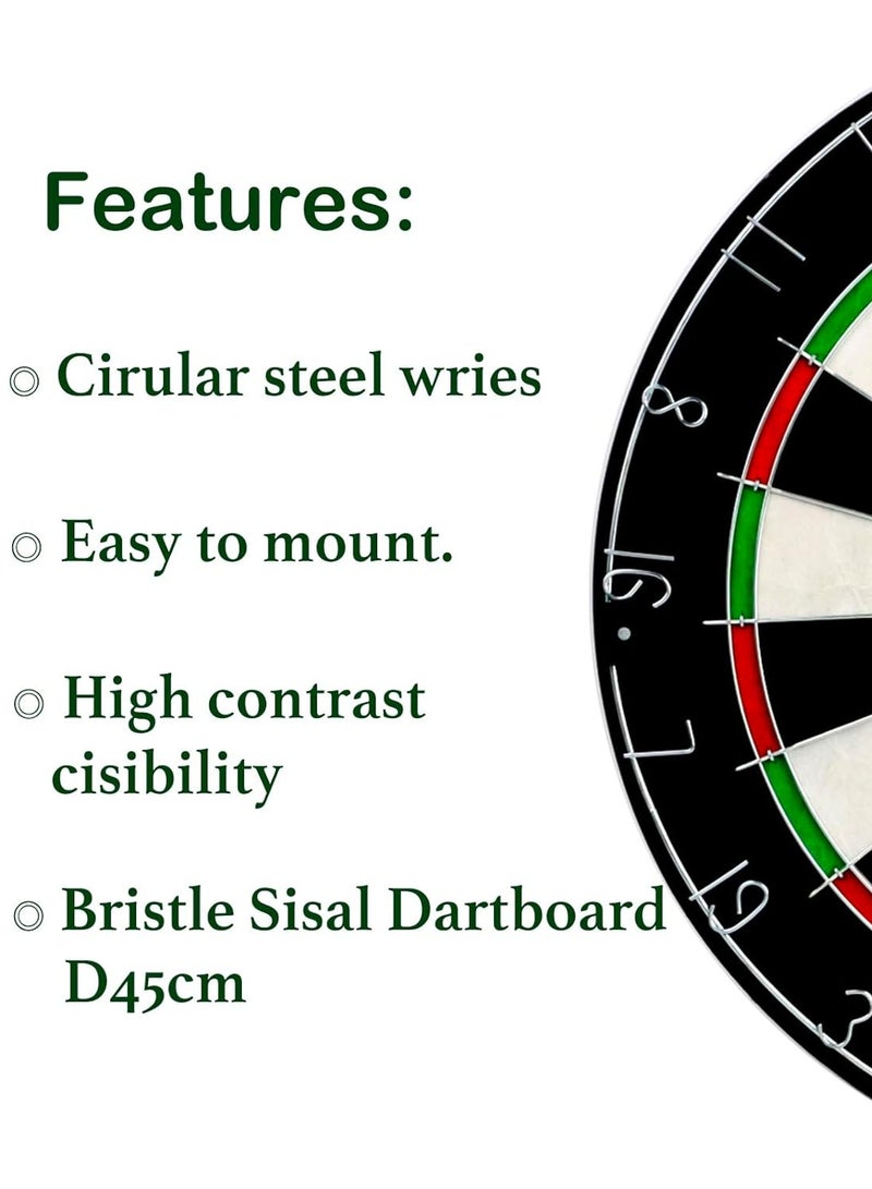 Dart Boards Game - Double Sided Dartboard With 6 Metal Tip Darts, Excellent Indoor Game And Outdoor Game, Professional and Leisure Sport For Friends Family, Office, Clubs, Gym and Trips - Dartboards