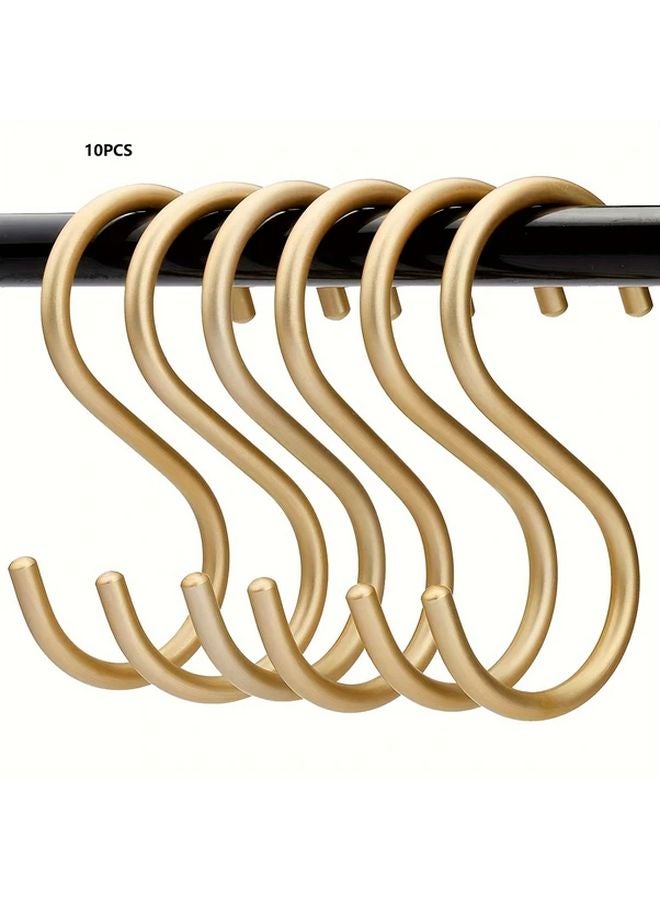 10Pcs S Shaped Heavy Duty Aluminum Alloy Wall Mount Hooks For Kitchen Bathroom Storage - Image 1