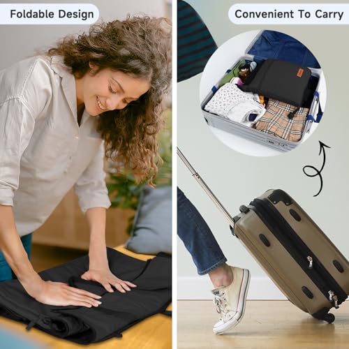 Ytonet Garment Bags for Travel, Foldable Garment Duffle Bags for Women men, Convertible Travel Garment Bag with Shoe Compartment, 2 in 1 Hanging Suitcase Suit Water Resistant Weekender Bag, Black - Image 5