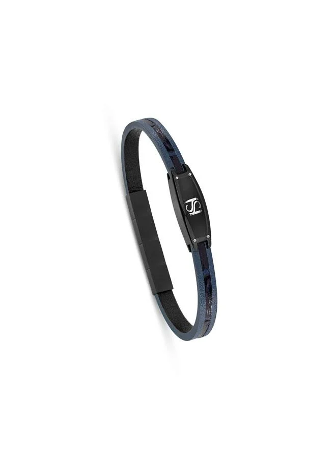 Saint Honore Paris Monceau Flat Leather Bracelet for Men
