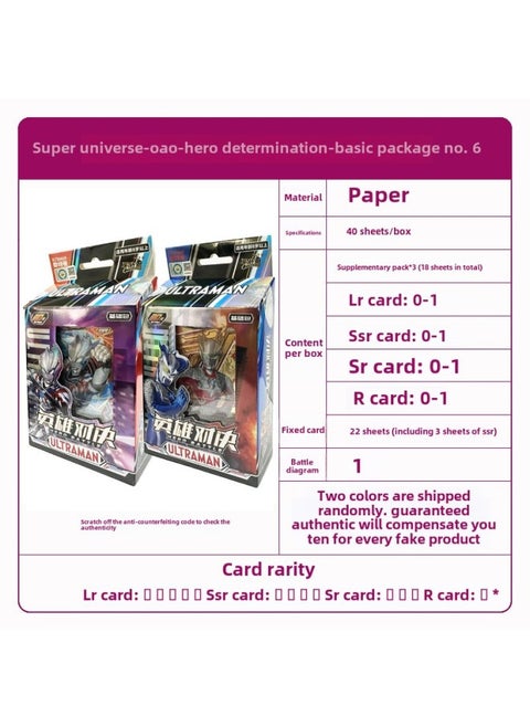 Authentic Ultraman Card Game Cards Touro Continent Naruto Shippuden Cards Table Game Toys Fast Delivery-Color:20 Yuan Hero Duel-basic Package