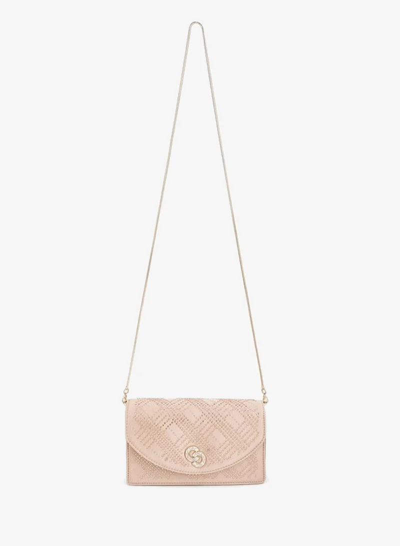 Celeste Embellished Crossbody Bag With Detachable Chain Strap Ramadan Collections