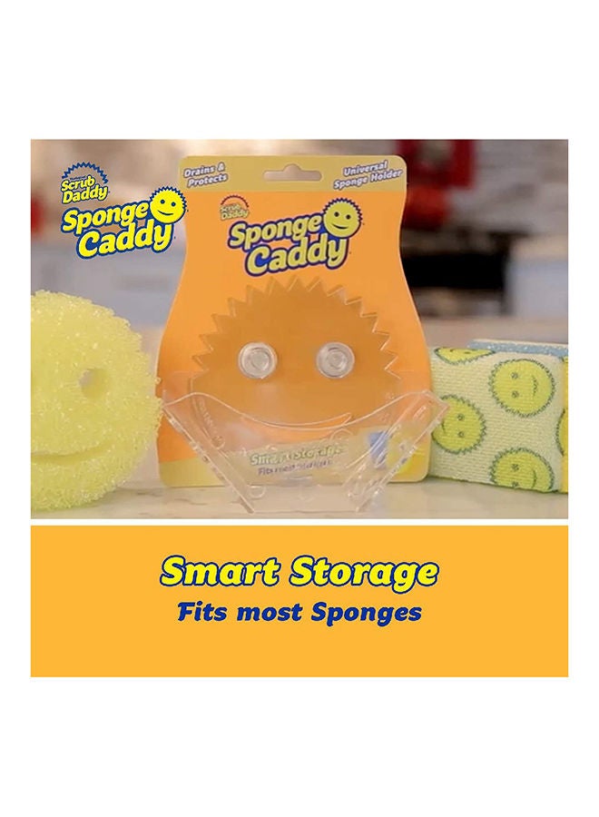 Scrub Daddy Sponge Holder -  Daddy Caddy, Sink Sponge Holder With Suction Cups for Smiley Face Sponge, Sink Organizer for Kitchen and Bathroom, Self Draining, Dishwasher Safe and Fits almost All Sponges, Set Of 1 - Image 1