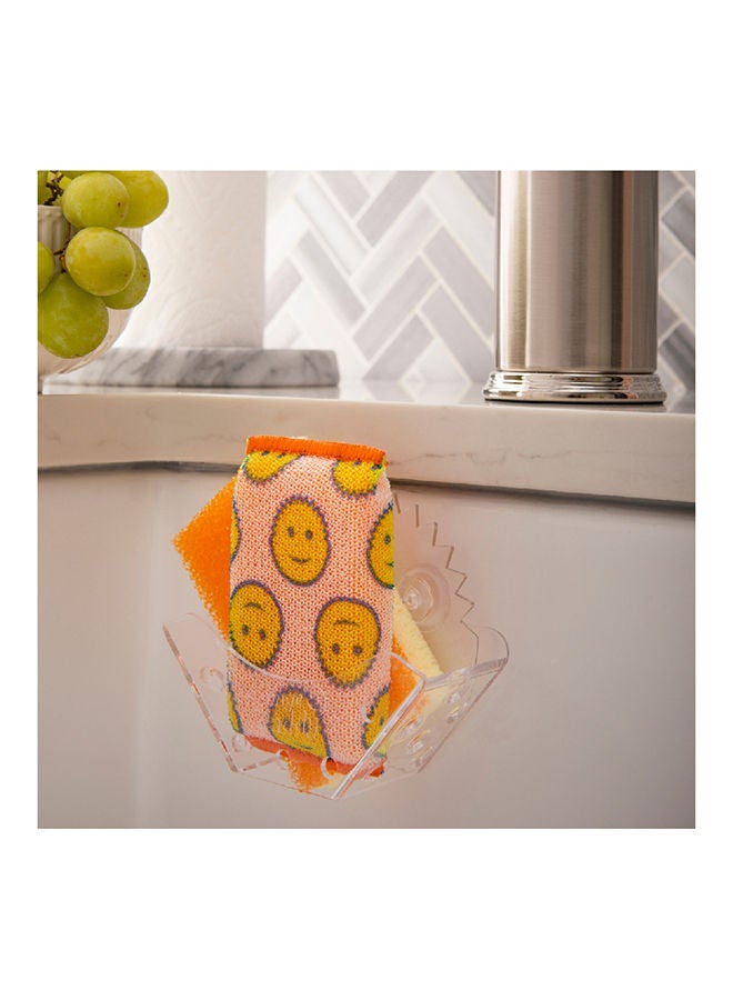 Scrub Daddy Sponge Holder -  Daddy Caddy, Sink Sponge Holder With Suction Cups for Smiley Face Sponge, Sink Organizer for Kitchen and Bathroom, Self Draining, Dishwasher Safe and Fits almost All Sponges, Set Of 1 - Image 2