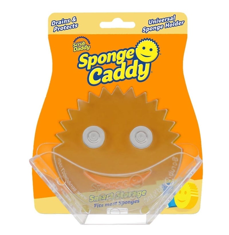 Scrub Daddy Sponge Caddy Holder with Suction Cups, Smart Sponge Storage Organizer for Kitchen Sink, Universal Drainable Sponge Holder for Dish Sponges and Cleaning Accessories - Image 1