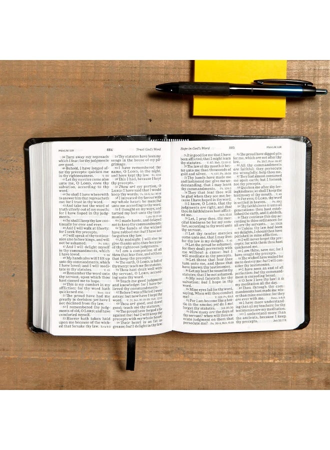 KJV Large Print Compact Reference Bible, Charcoal Leathertouch - Image 4