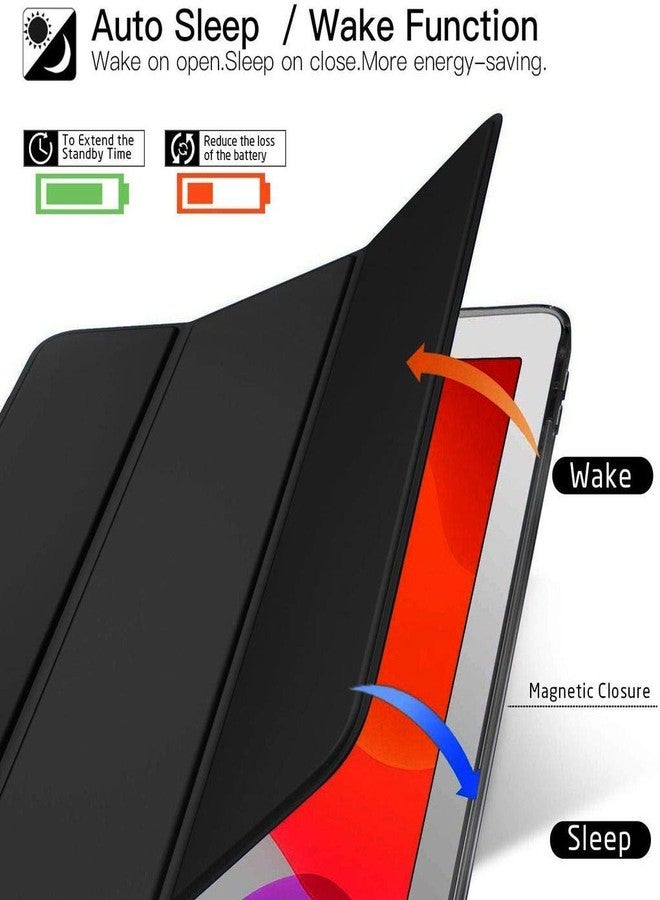 Robustrion Smart Flexible Trifold Flip Stand Case Cover with Pencil Holder for New iPad 9.7 inch 2018/2017 6th/5th Generation - Black - Image 2
